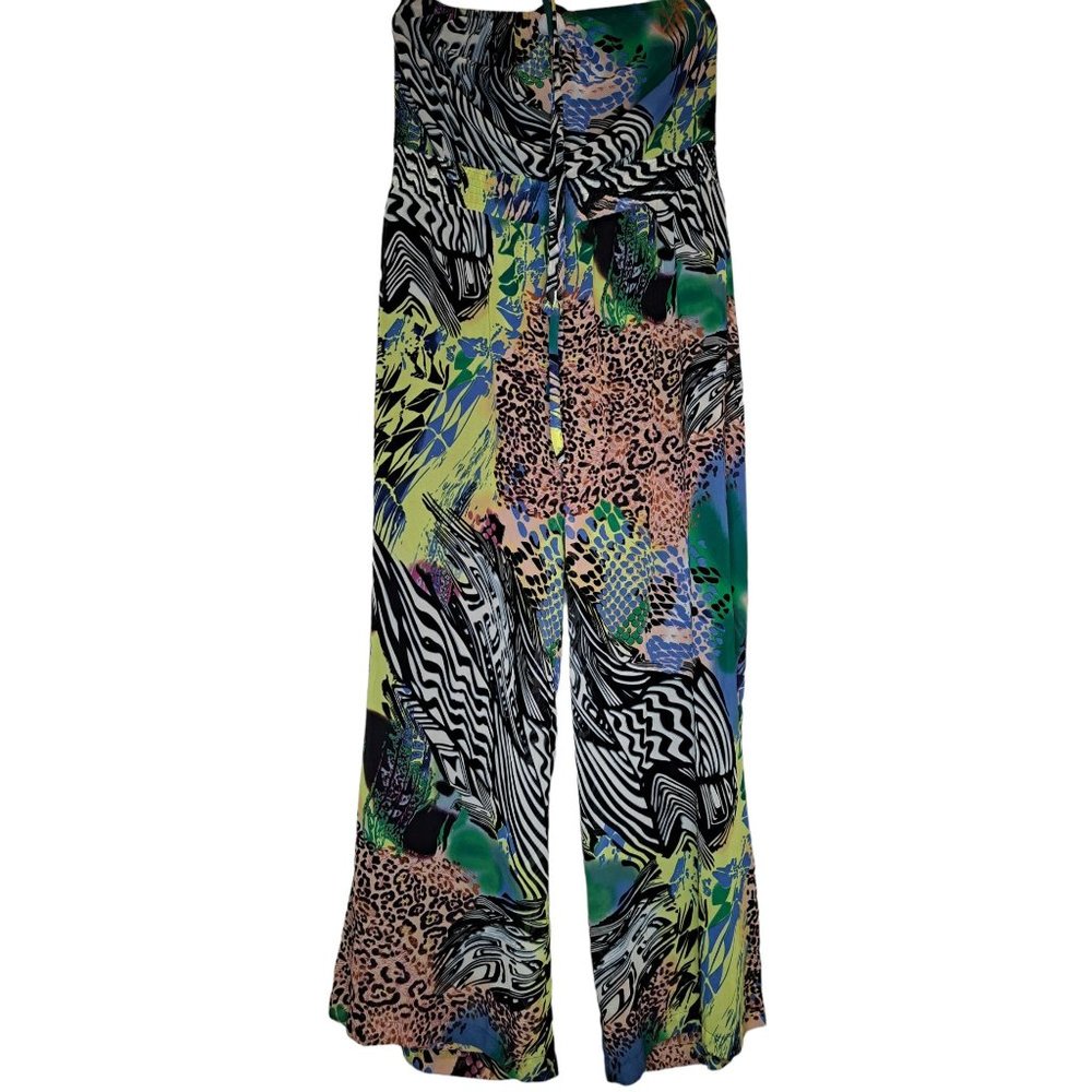 I.Q Authentic Brand 2X Halter Top Animal Print Romper